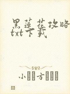 黑莲花攻略手册txt下载