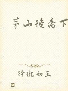 茅山后裔下载封面