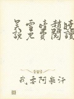 吴雪晴赵晓东小说免费阅读
