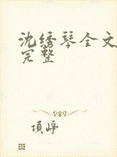 沈绣琴全文阅读完整