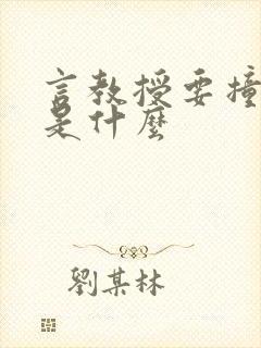 言教授要撞坏了是什么