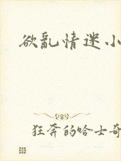 欲乱情迷小说