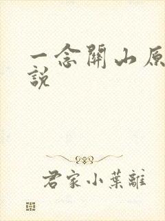 一念关山原著小说