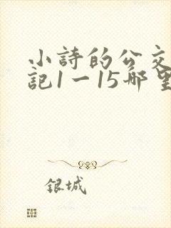 小诗的公交车日记1一15哪里能看