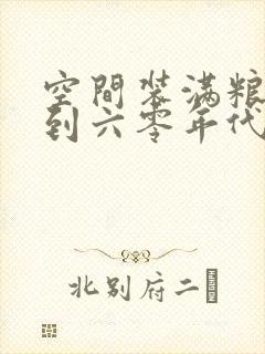 空间装满粮食回到六零年代