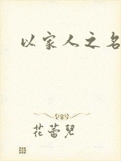 以家人之名小说封面