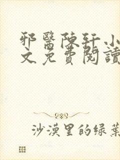 邪医陈轩小说全文免费阅读