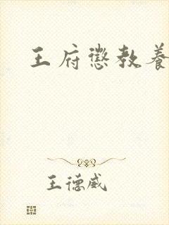 王府惩教养日常封面