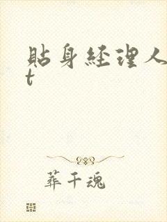 贴身经理人txt