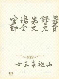 官场先锋最新章节全文免费阅读