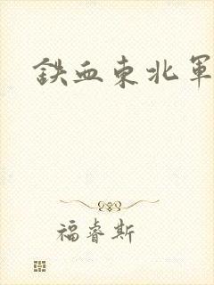 铁血东北军封面