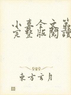 小喜全文第一部完整版阅读封面