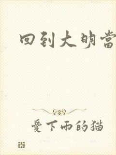 回到大明当才子封面