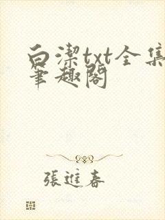白洁txt全集笔趣阁