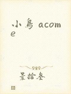 小鸟 acome