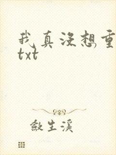 我真没想重生啊txt