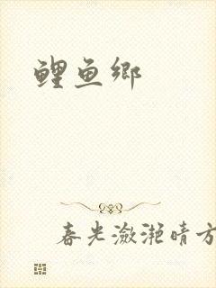 鲤鱼乡封面
