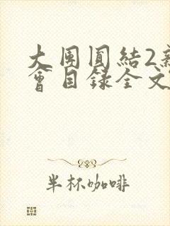 大团圆结2亲情会目录全文阅读视频