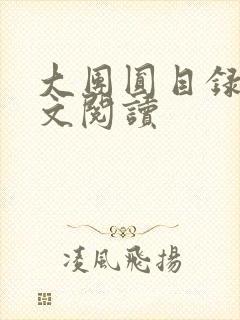 大团圆目录及全文阅读