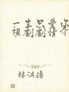 一生只爱你 电视剧剧情介绍封面