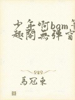 少年啊bgm笔趣阁无弹窗免费
