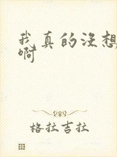 我真的没想重生啊封面