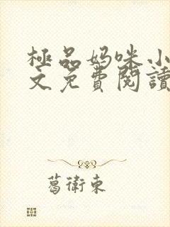 极品妈咪小说全文免费阅读封面