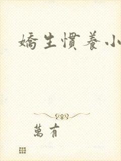 娇生惯养小说封面