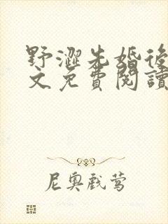 野涩先婚后爱全文免费阅读笔趣阁封面