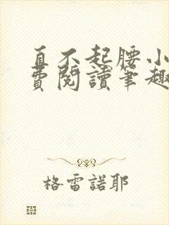 直不起腰小说免费阅读笔趣阁无弹窗