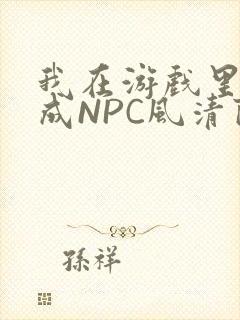 我在游戏里被当成NPC风清陨封面