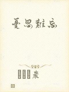 忧思难忘封面