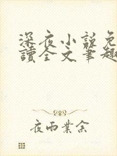 深夜小说免费阅读全文笔趣阁封面