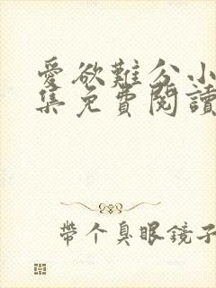 爱欲难分小说全集免费阅读封面