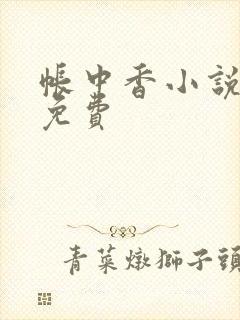 帐中香小说全文免费封面