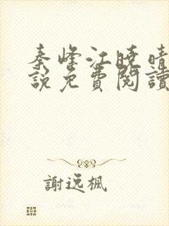 秦峰江晓晴的小说免费阅读