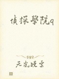 侦探学院q封面