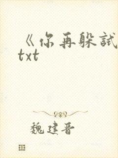 《你再躲试试》txt