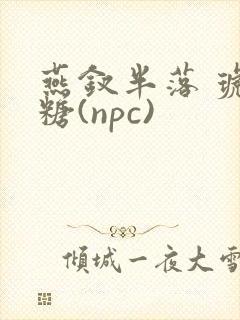 燕钗半落 琥珀糖(npc)
