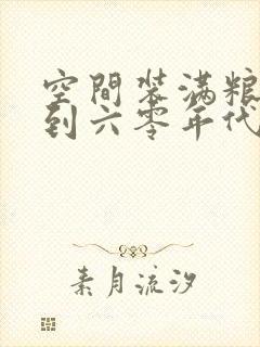 空间装满粮食回到六零年代封面