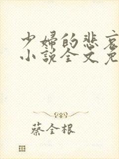 少妇的悲哀榆木小说全文免费阅读笔趣阁下载封面