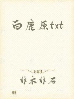 白鹿原txt封面