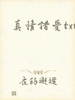 真情错爱txt