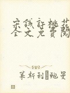 宋钱许桃花小说全文免费阅读