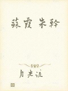 苏霞 朱干