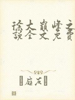 徐大巅峰之路小说全文免费阅读