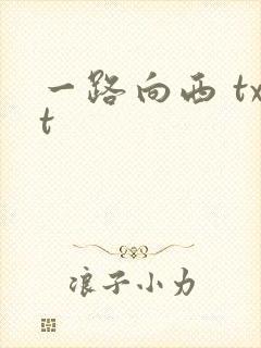 一路向西 txt