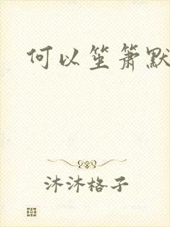 何以笙箫默小说