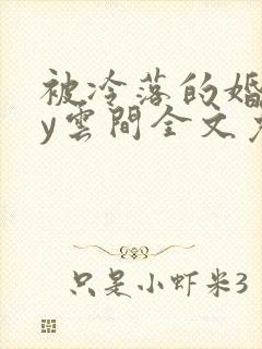 被冷落的婚姻by云间全文免费笔趣阁