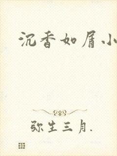 沉香如屑小说